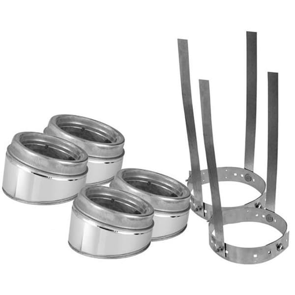 Integra Miltex Selkirk Corporation 8T-EL15 KIT 8 Inch Ultra-Temp Elbow Kit 15 Degree 77938 - main